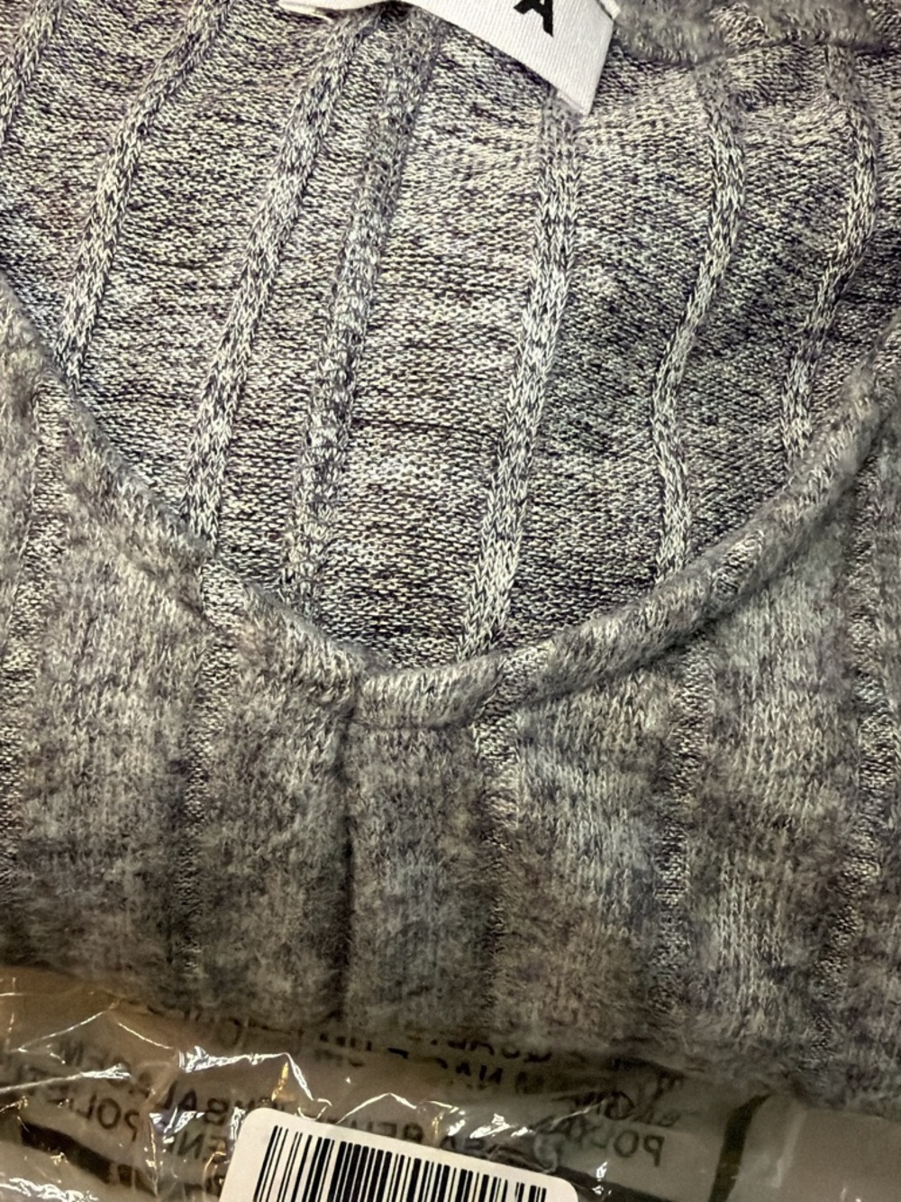 NWOT Grey Ribbed Top - Picture 12 of 12